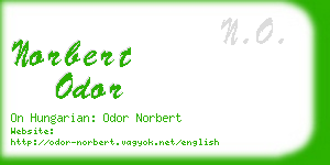 norbert odor business card